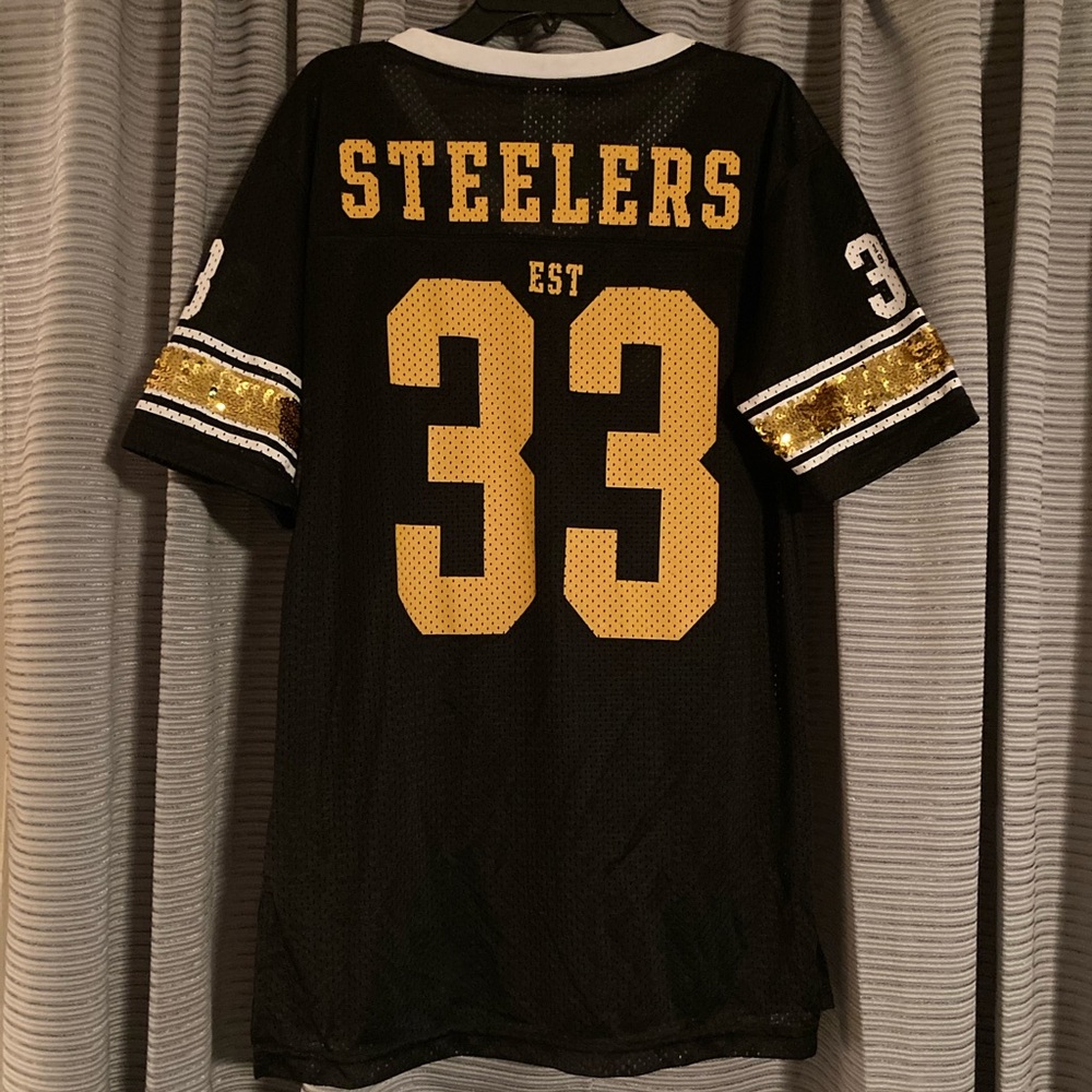 VICTORIA SECRET PINK STEELER JERSEY